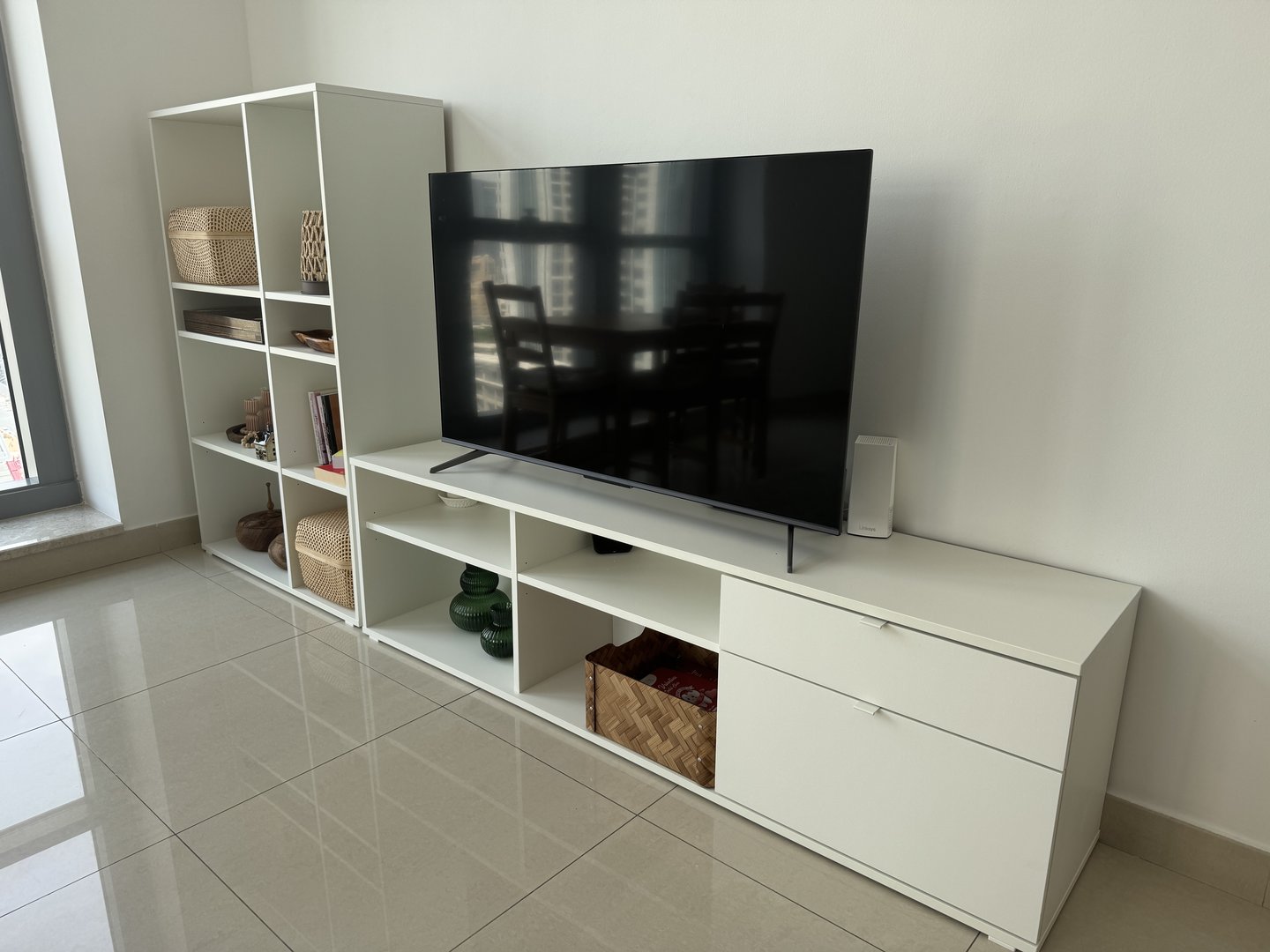 TV Table with Side Buffet
