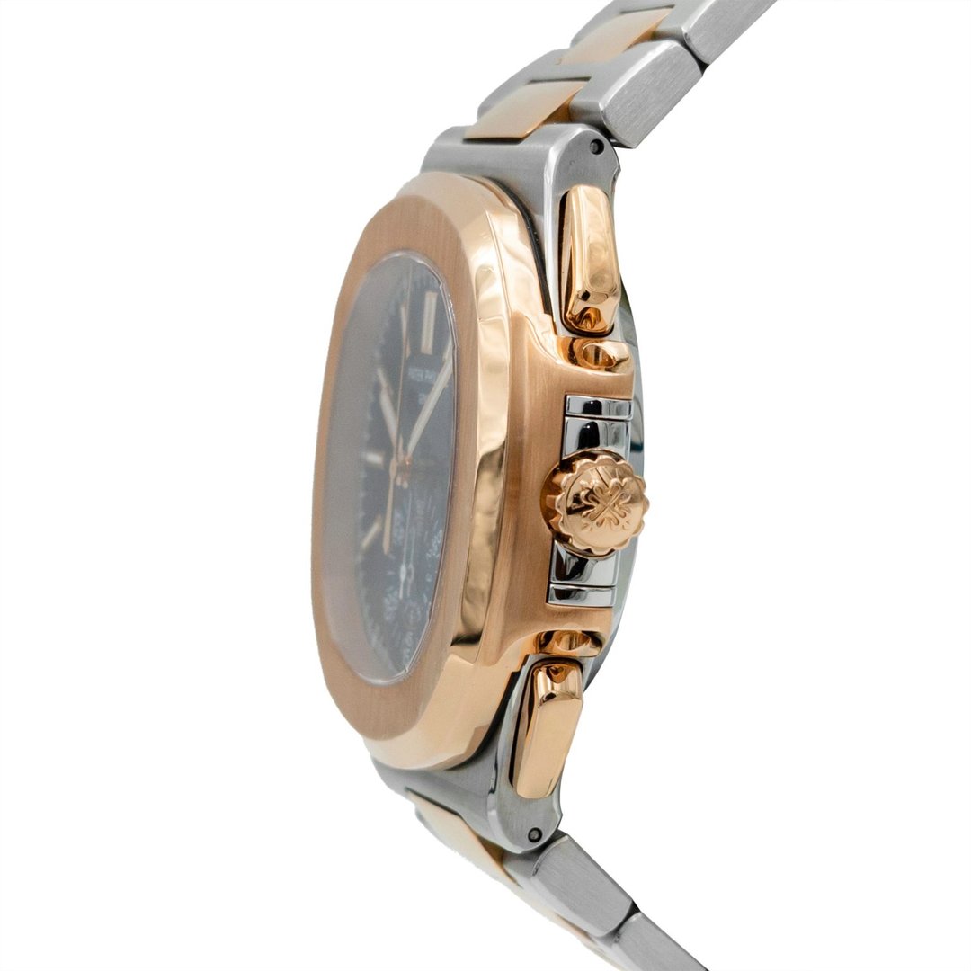 Patek Philippe Nautilus Steel and Rose Gold Chronograph Blue Dial 5980/1AR — 3