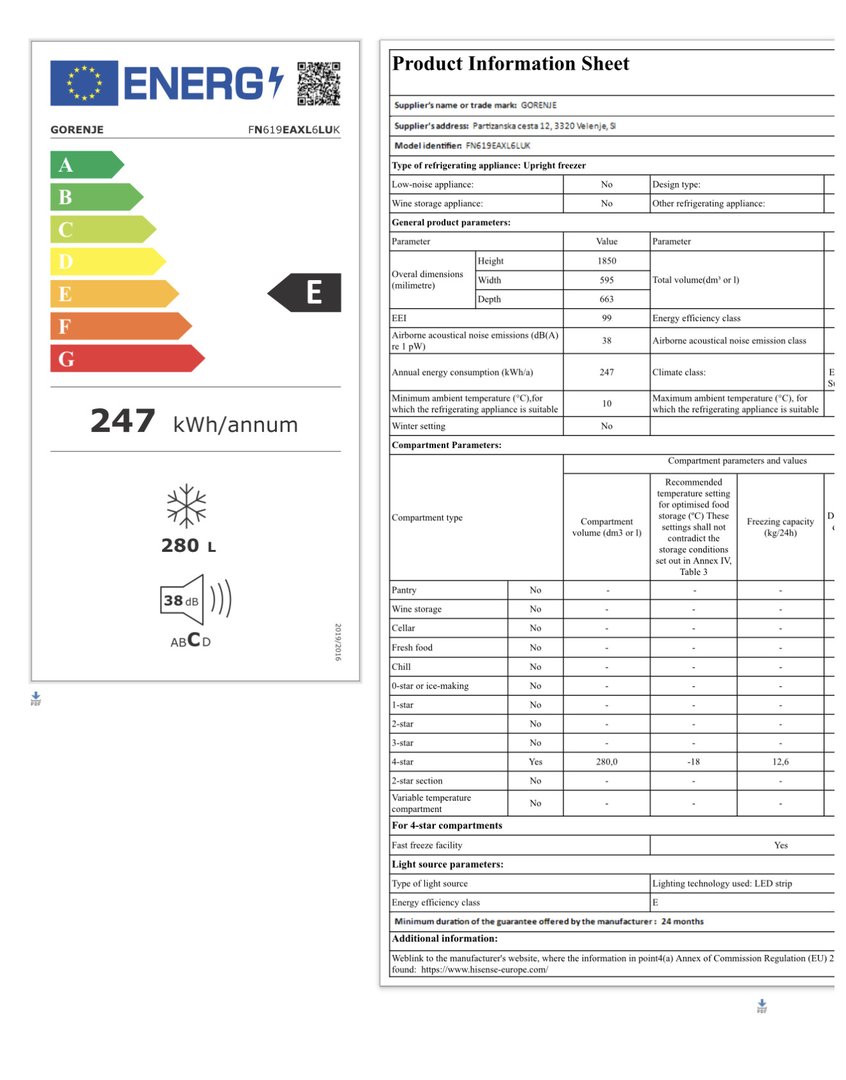 Gorenje Freezer in Like New Condition | Warranty Included