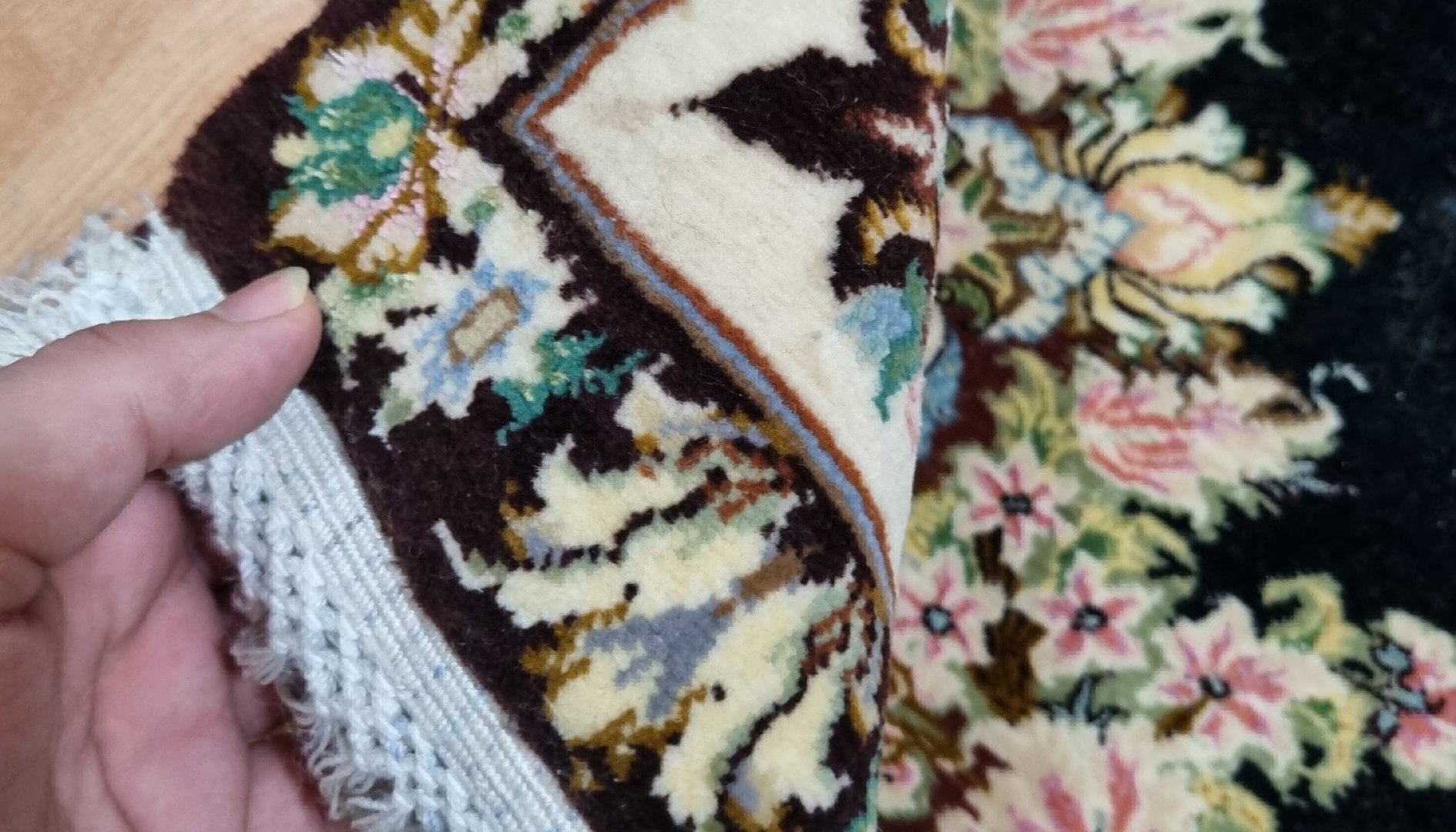 Persian Handwoven Carpet with Silk Warp + Handwoven Carpet Tapestry Gift