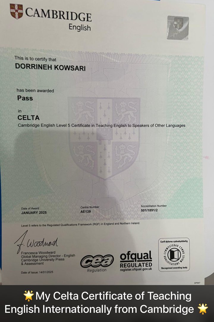 English and IELTS Teacher up to 7 and 8