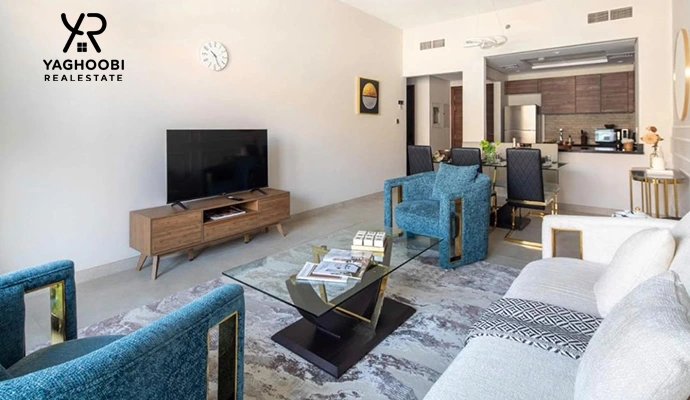 اجاره آپارتمان یک خوابه فول فرنیش و لوکس در JVC دبی