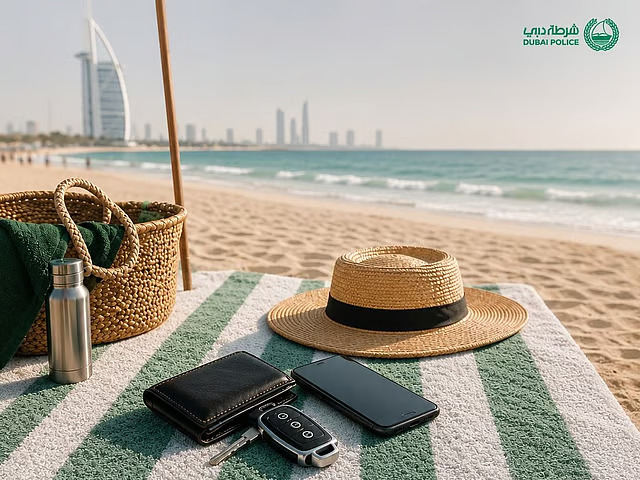Dubai Police Request: Do Not Leave Your Phone, Wallet, and Valuables on the Beach