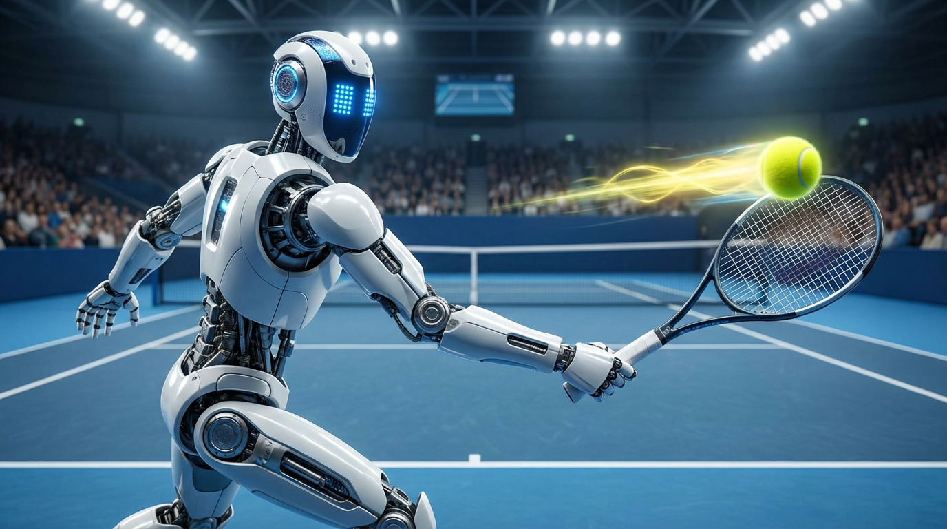 Humanoid Robots Learn the Playing Style of Tennis Stars