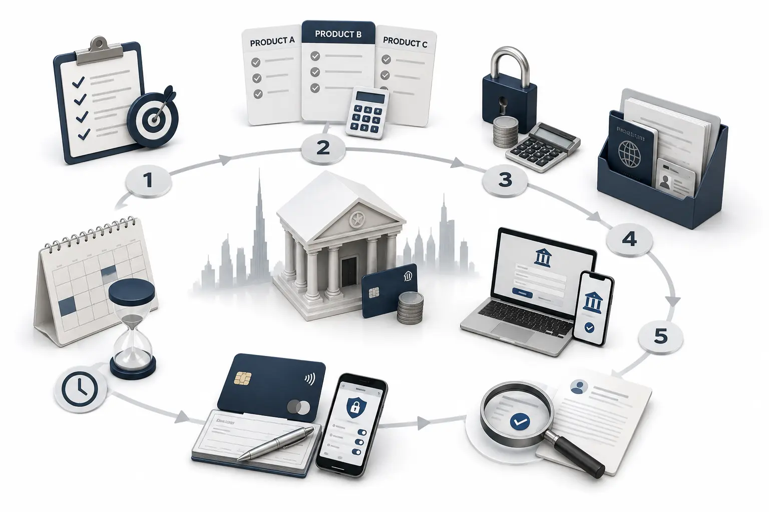 Steps to open a bank account in Dubai